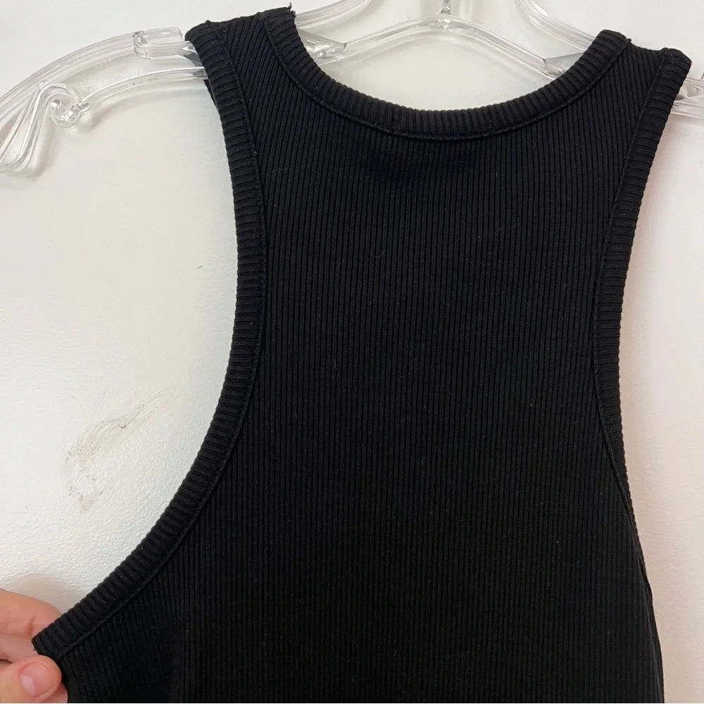 Agolde Bea Cutaway Tank Ribbed Black - Picture 9 of 10